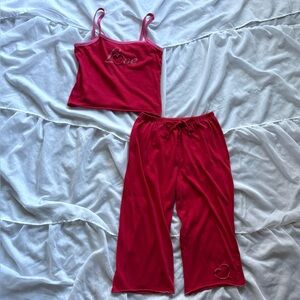 Jolie Intimates Vintage Love Cut-Out Two Piece Loungewear Set